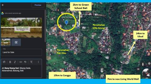 LAND for SALE near GREEN SCHOOL Bali