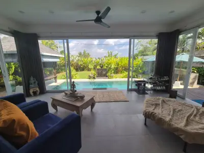 Tropical 3BR Villa w/ Rice Field and Mountain View, Singakerta, Gianyar, 15 minutes to Ubud.